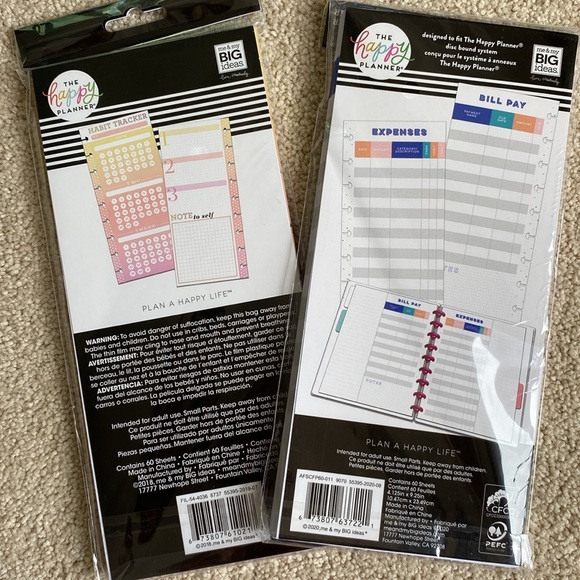 NEW! The Happy Planner Half Sheet Habit Tracker & Expenses Tracker - Picture 2 of 6